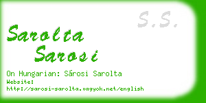 sarolta sarosi business card